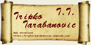 Tripko Tarabanović vizit kartica
